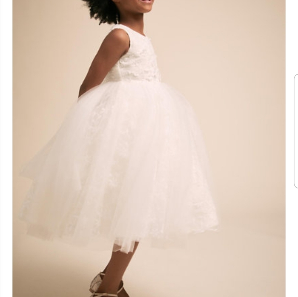 BHLDN White Lace Kids Formal Dress